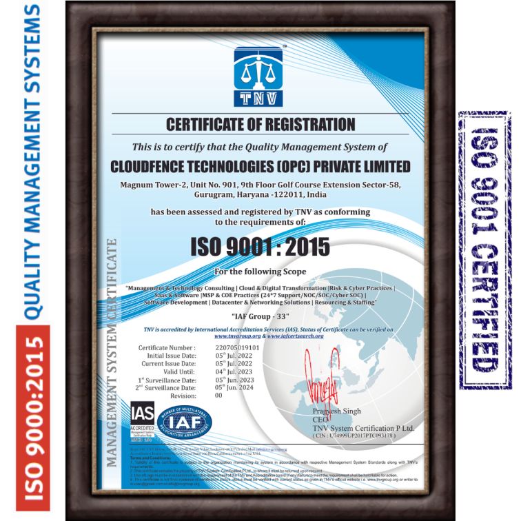 iso 9001 2015 Certified