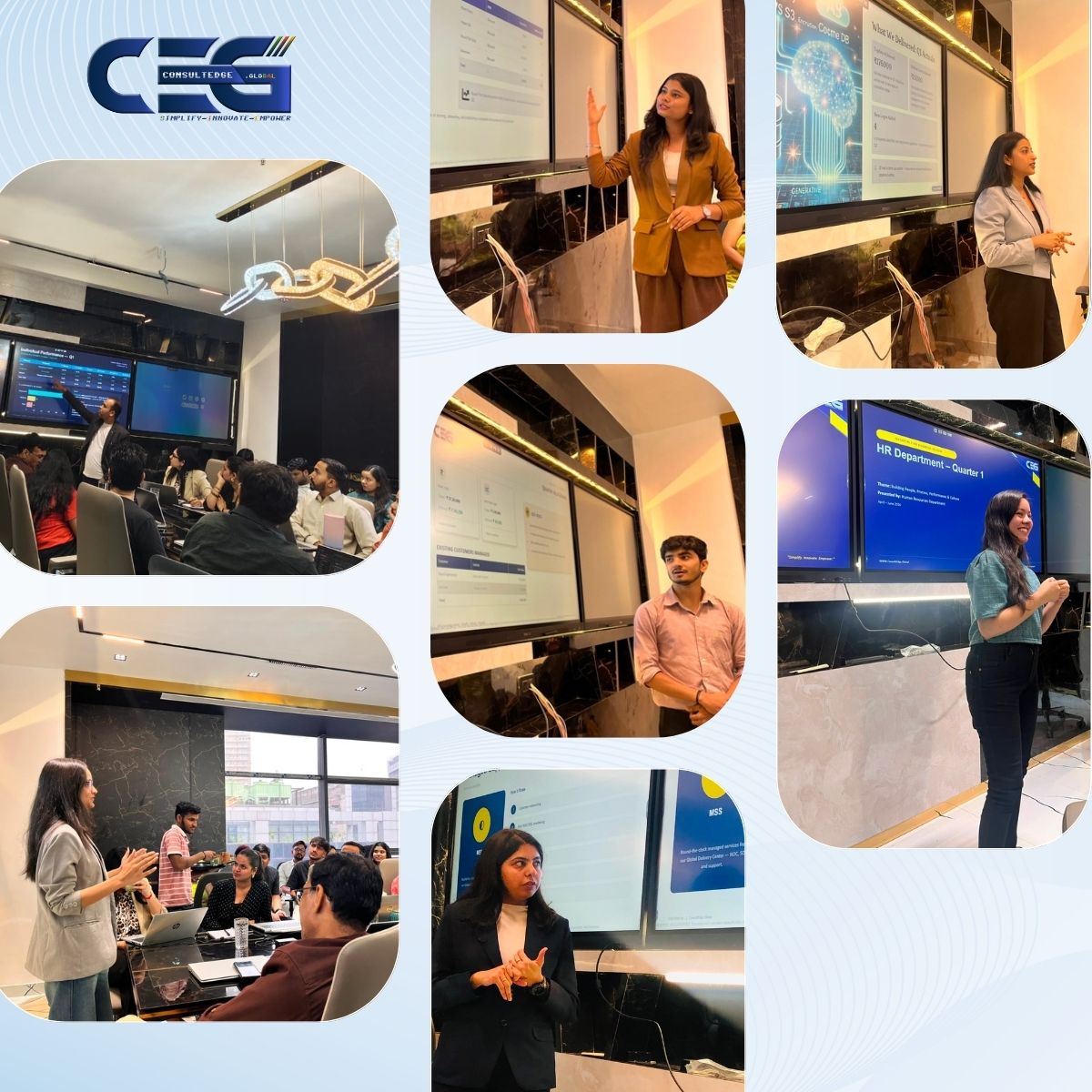 Young professionals presenting at MANTHAN